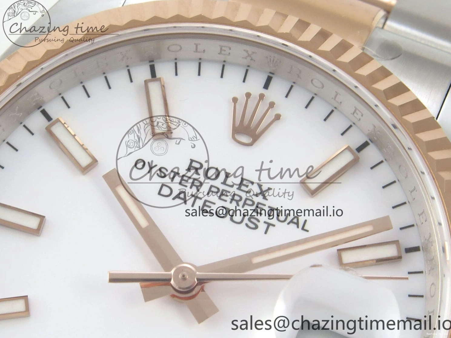 0415 DateJust 36 SS RG ARF 1:1 Best Edition 904L Steel White Stick Dial on Oyster Bracelet SH FashionForward 84